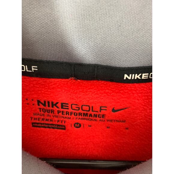 Nike Golf Tour Performance Therma-Fit 1/2 Zip Jacket Red Gray Men’s Medium - Picture 7 of 7